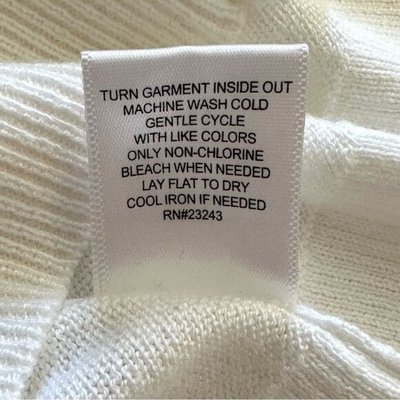 New York & Co White Short Sleeve Knit Sweater Top Size Medium NEW - Picture 8 of 10